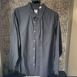 Levi's Dark Gray Patterned Button Down Shirt
